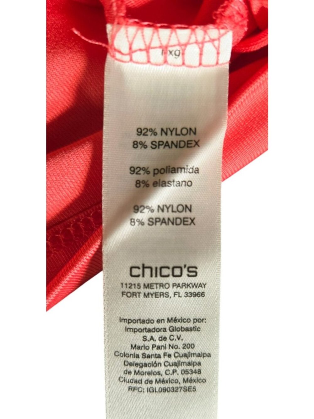 Chico's Microfeel Timeless Stank Basic Knit Caribbean Coral Women Size 2 NEW - Picture 9 of 11